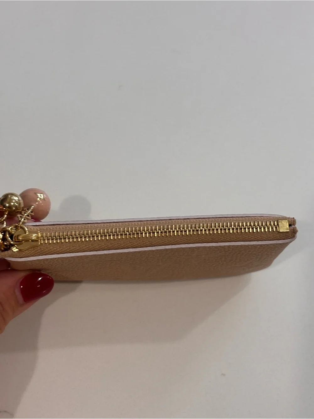 Authentic Louis Vuitton Empreinte Hazelnut Pochette Cles Leather Key Pouch